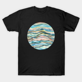 Agate Marble Watercolor Colorful Layers T-Shirt